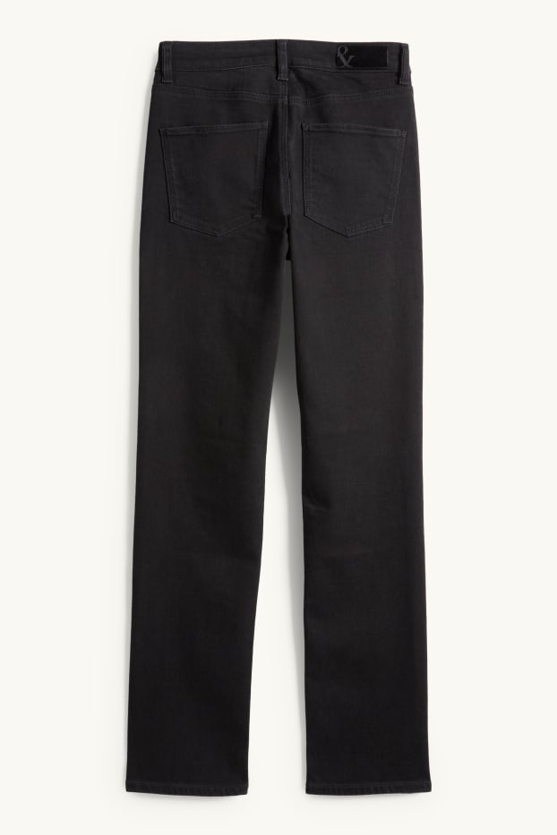 Femmes - Straight jean - mid waist - shaping jean - noir