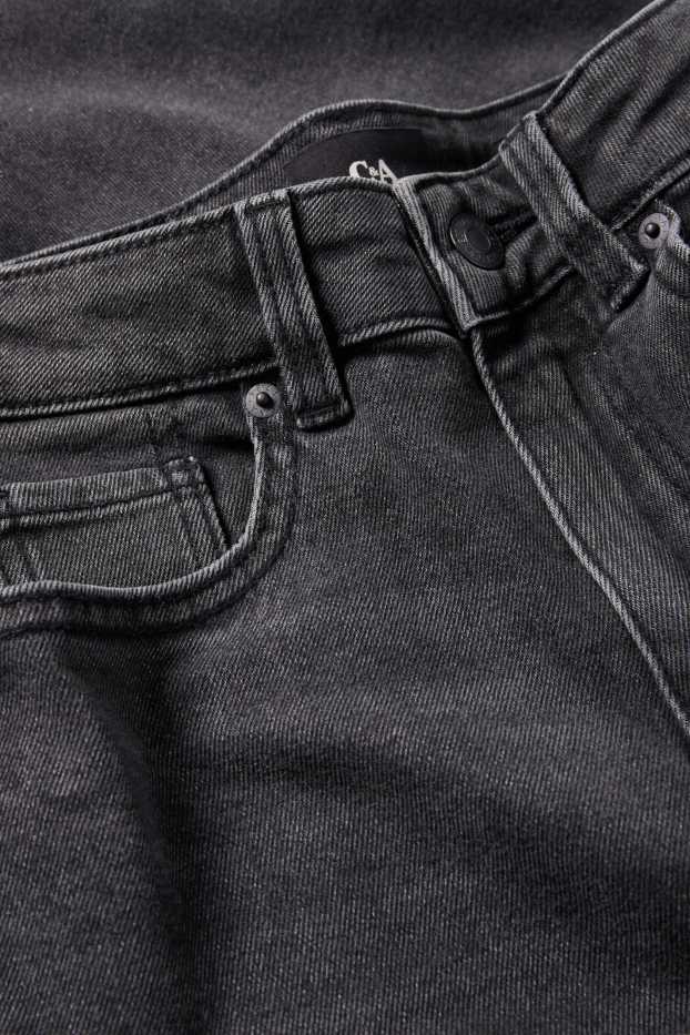 Damen - Bootcut Jeans - High Waist - dunkeljeansgrau