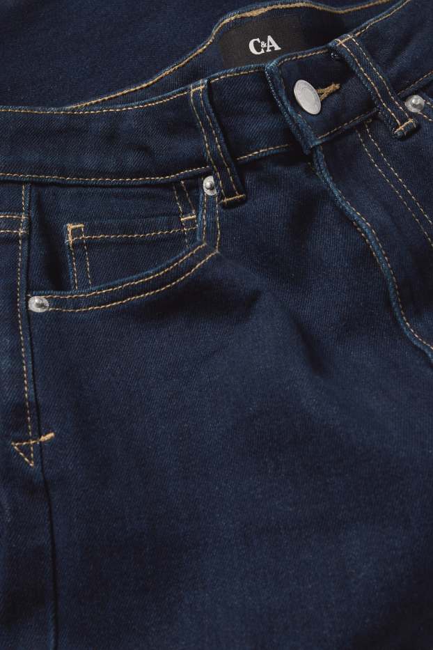 Damen - Bootcut Jeans - High Waist - dunkeljeansblau