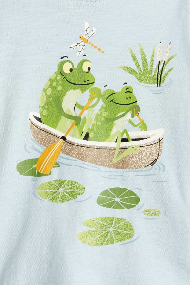 Children Boys - Multipack of 5 - frog and crocodile - short sleeve T-shirt - blue / dark green