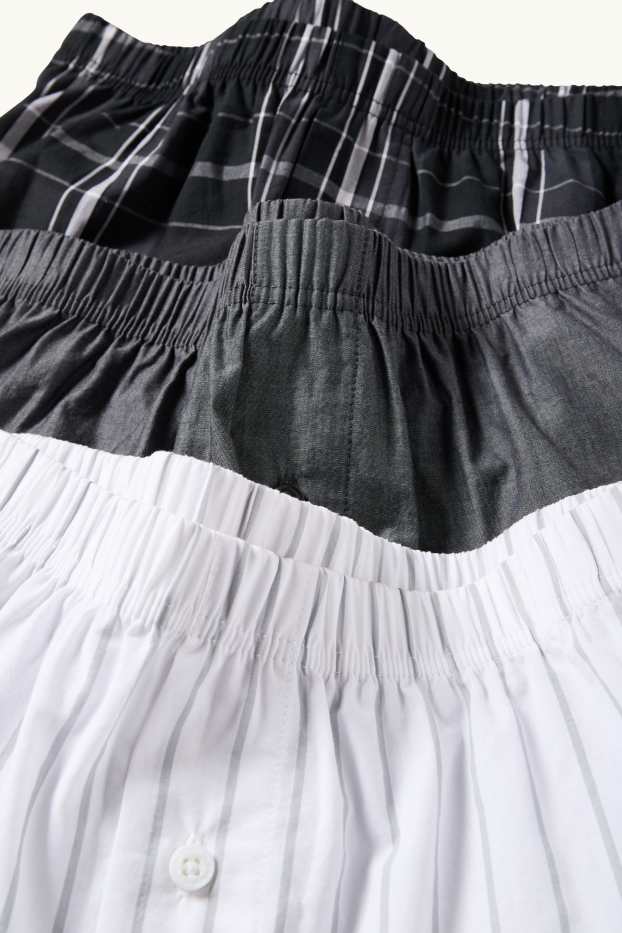 Copii - Băieți - Multipack 3 perechi - boxeri - alb / negru