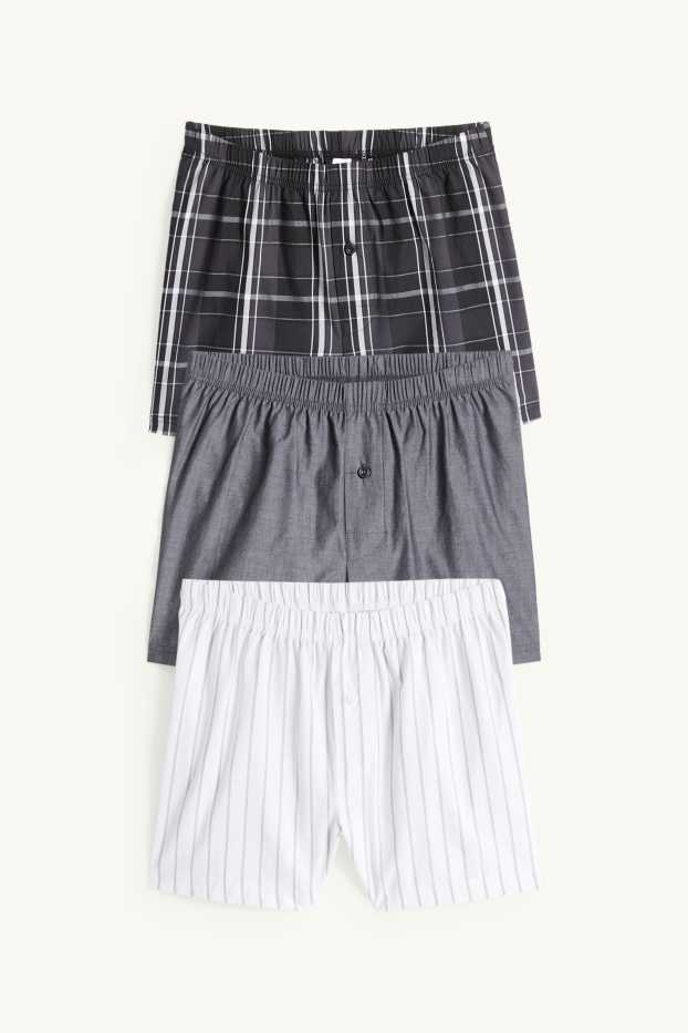 Copii - Băieți - Multipack 3 perechi - boxeri - alb / negru