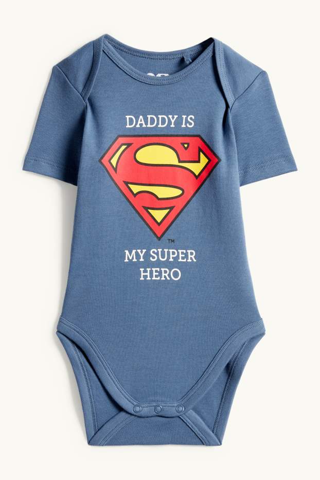 Baby Boys - Superman - baby bodysuit - blue