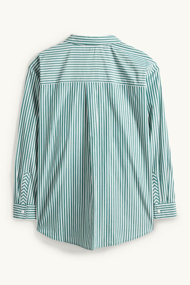Femmes - Chemisier - à rayures - vert / blanc crème