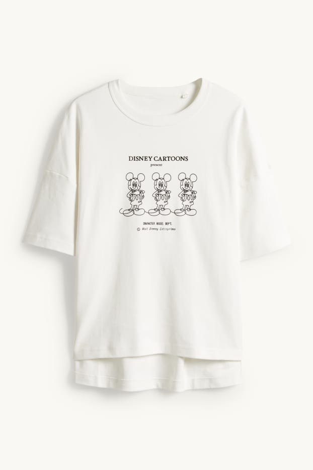 Femmes - T-shirt - Oversize - Mickey Mouse - blanc