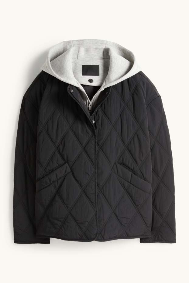 Femmes - Doudoune à capuche - noir