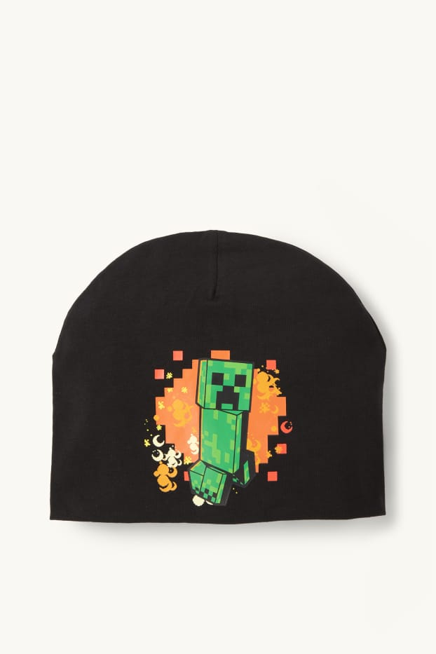 Kinder Jungen - Minecraft - Mütze - schwarz