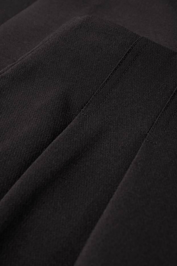 Dames - Business-broek - mid waist - wide leg - zwart