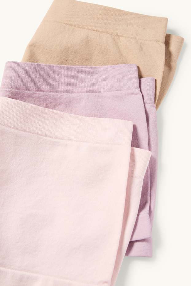 Enfants filles - Lot de 3 - caleçons - rose / beige