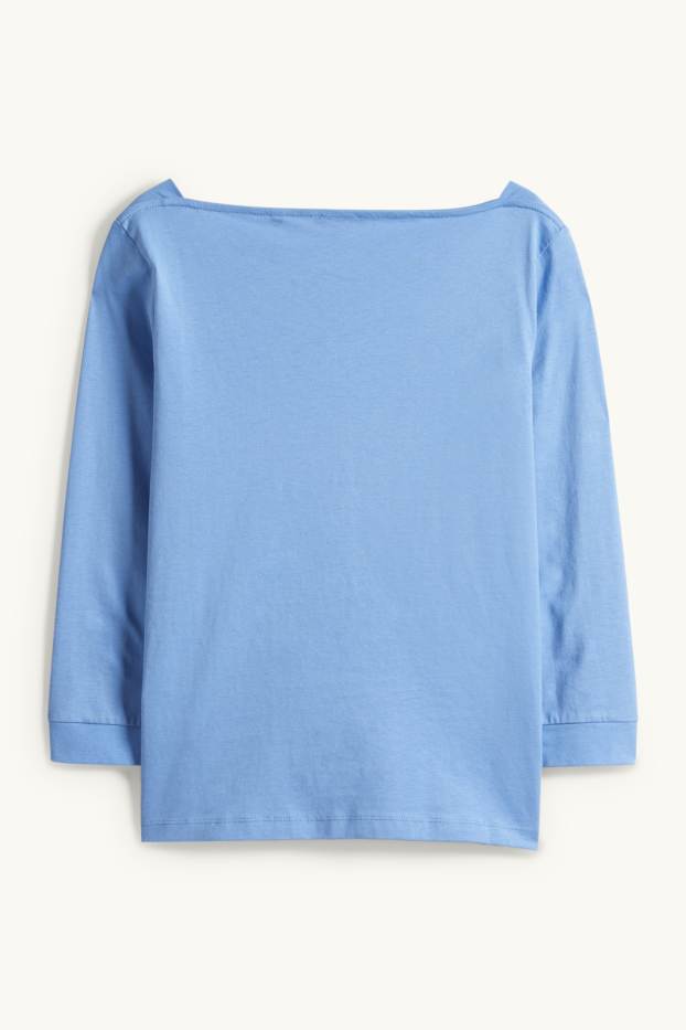 Damen - Langarmshirt - Regular Fit - blau