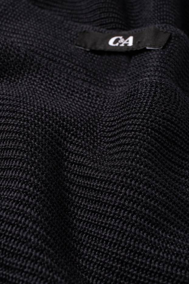 Femmes - Pull - finition côtelée - noir