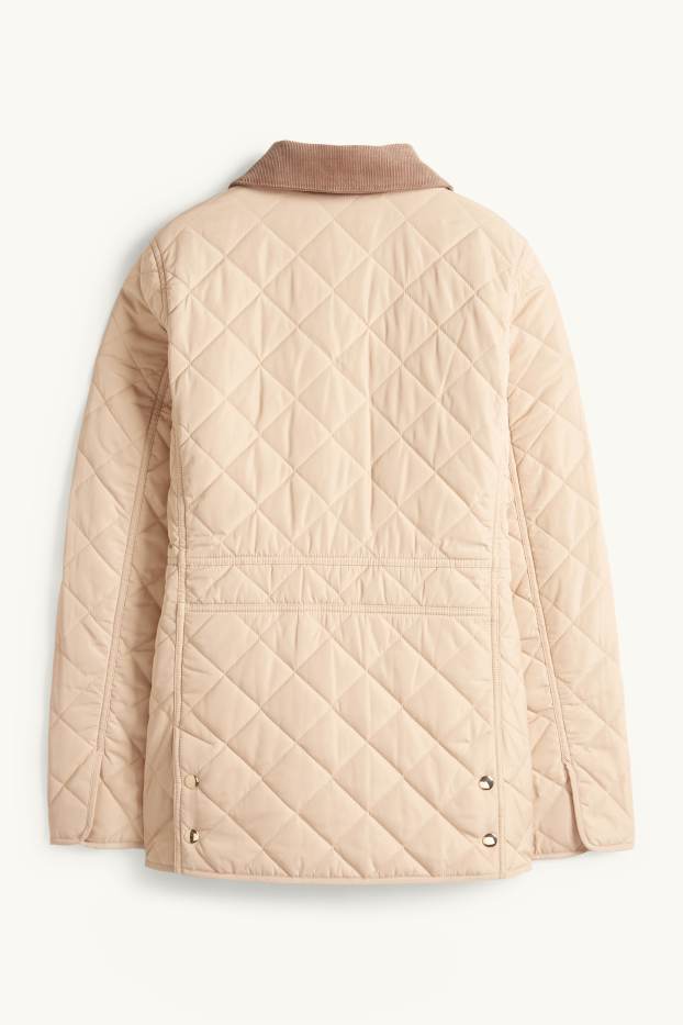 Women - Quilted jacket - beige