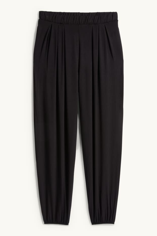 Damen - Jersey-Hose - Mid Waist - schwarz