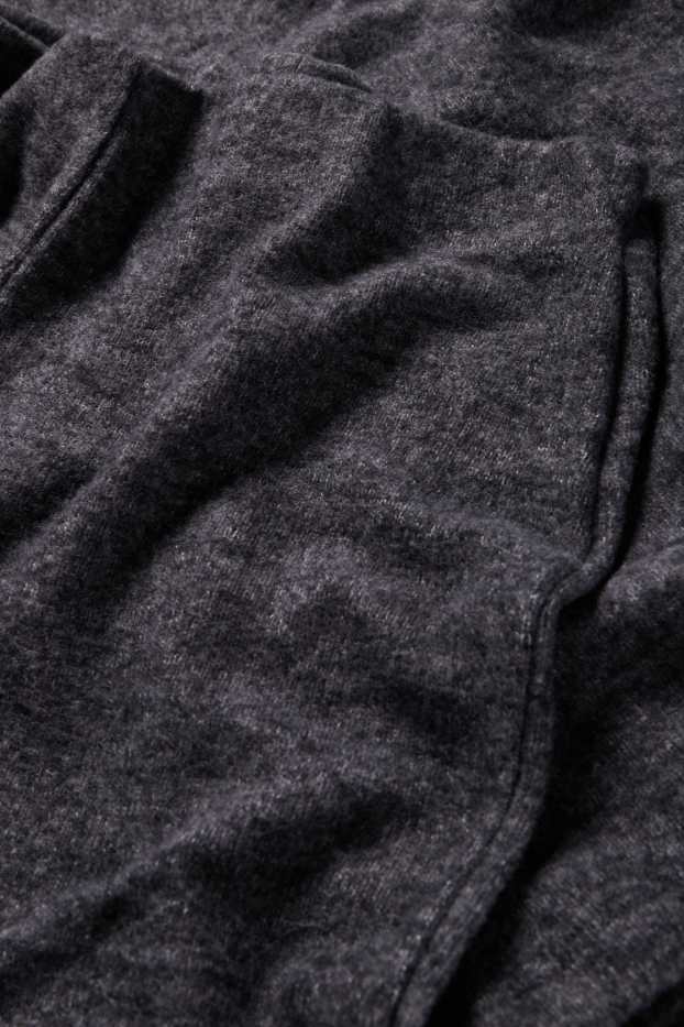 Damen - Straight Leggings - gerippt - dunkelgrau