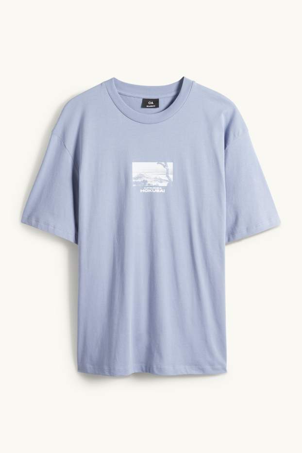 Bărbați - Tricou - relaxed fit - Katsushika Hokusai - albastru