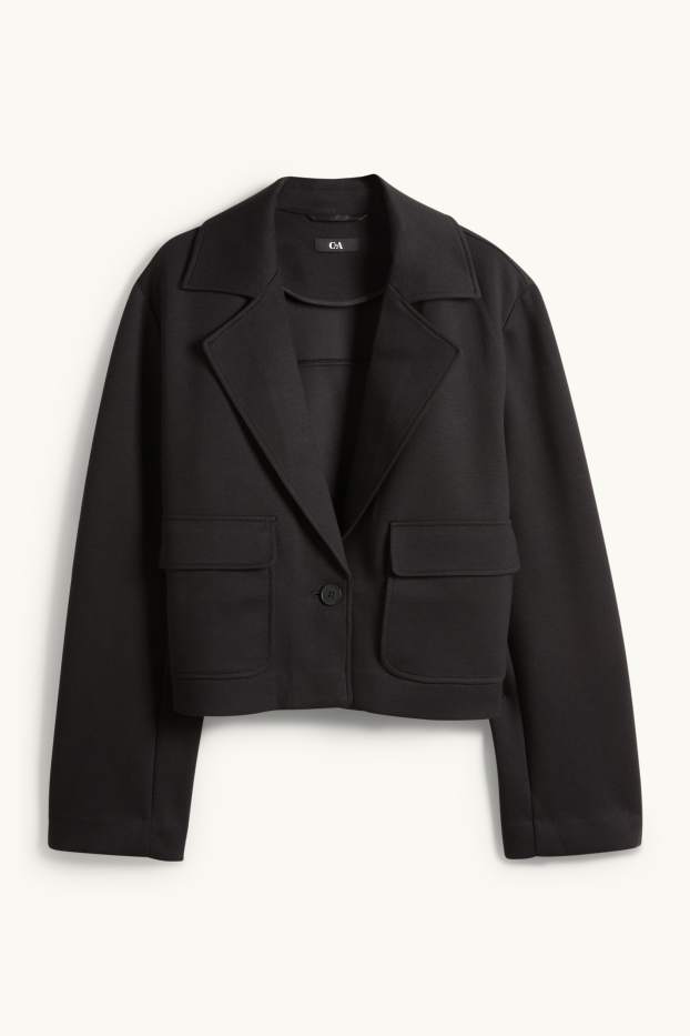 Femei - Blazer supradimensionat - negru