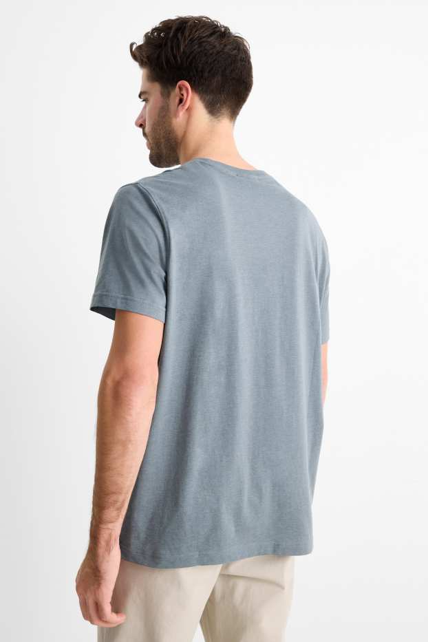 Pánské - Tričko - regular fit - tmavošedá