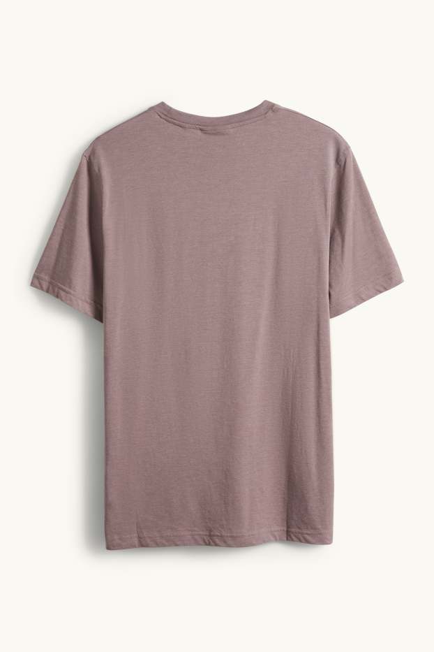 Pánské - Tričko - regular fit - hnědá