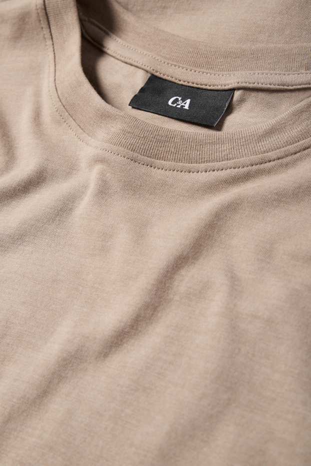 Pánské - Tričko - regular fit - taupe