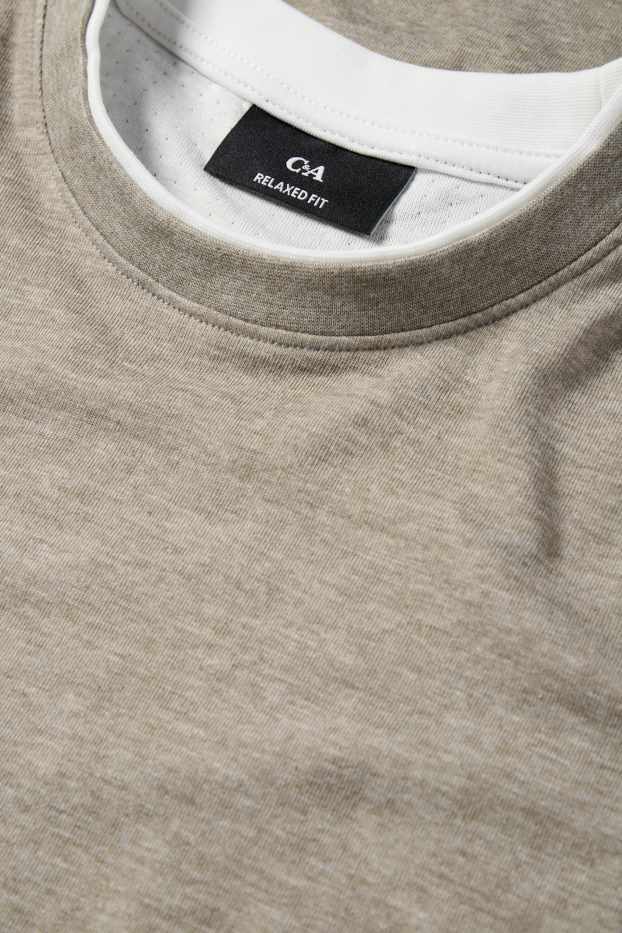 Hommes - T-shirt - relaxed fit - taupe