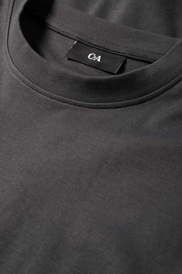 Hommes - T-shirt - relaxed fit - gris foncé