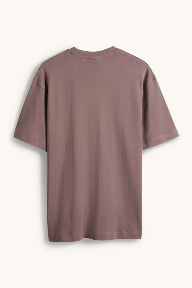 Men - T-shirt - relaxed fit - brown