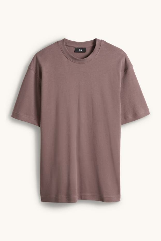 Men - T-shirt - relaxed fit - brown