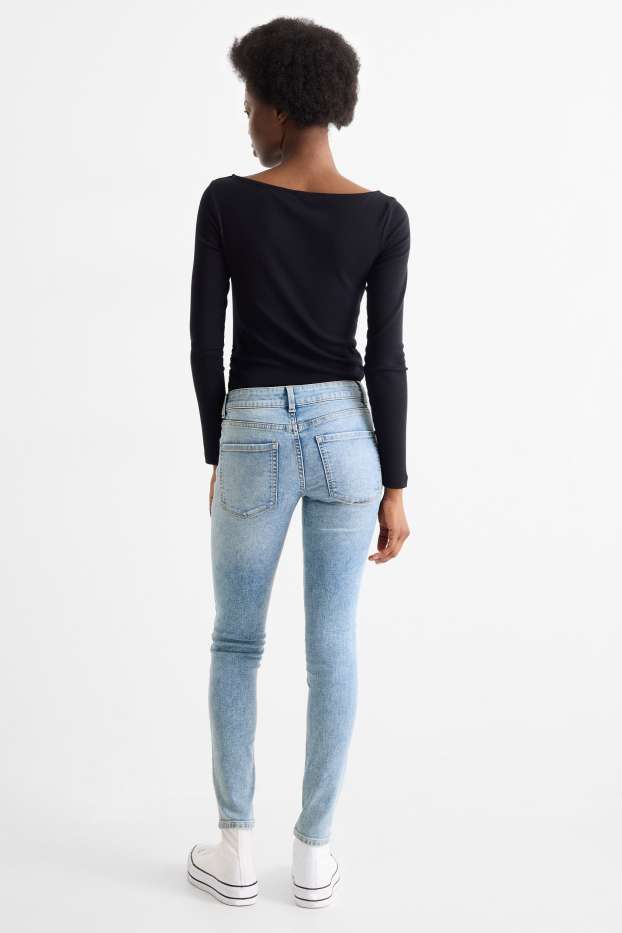 Femmes - Skinny jean - low waist - LYCRA® - jean bleu clair