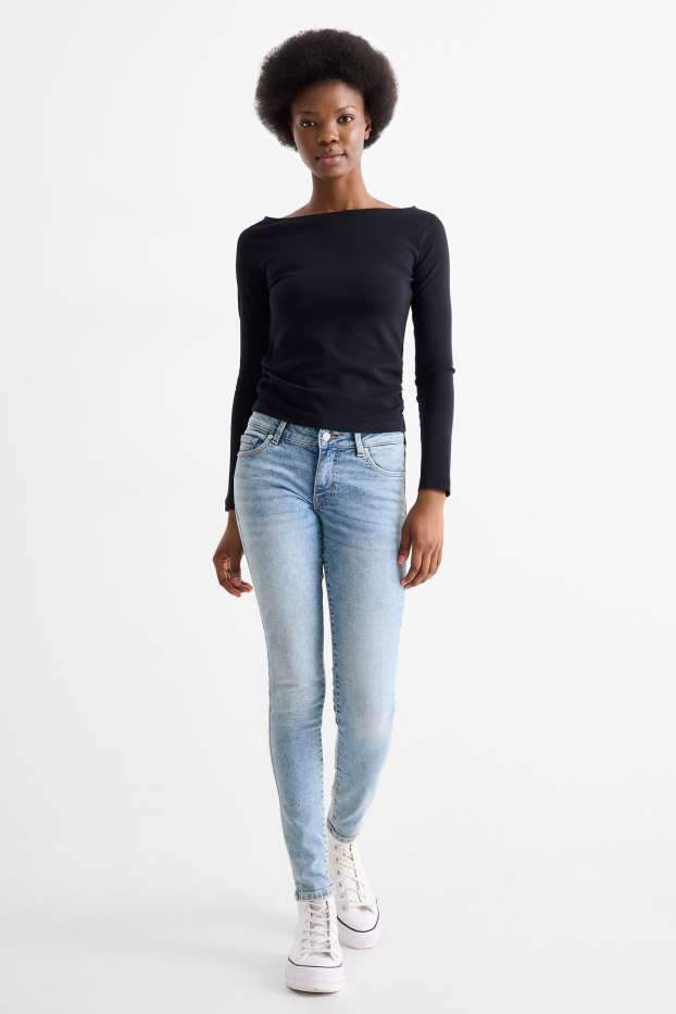 Femmes - Skinny jean - low waist - LYCRA® - jean bleu clair