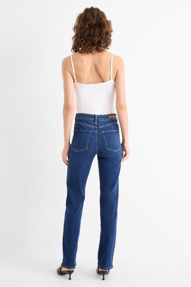 Dona - Straight Jeans - high waist - LYCRA® - texà blau fosc