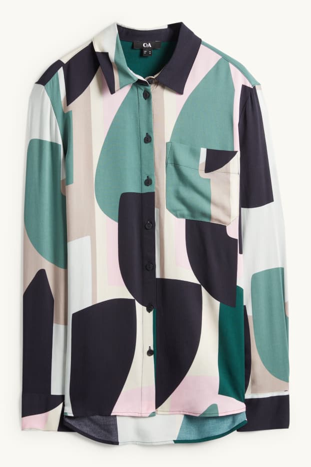 Donna - Blusa - fantasia - verde scuro / nero