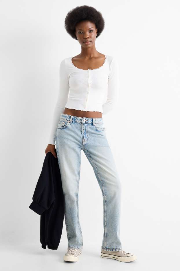 Dona - Straight Jeans - low waist - texà blau clar