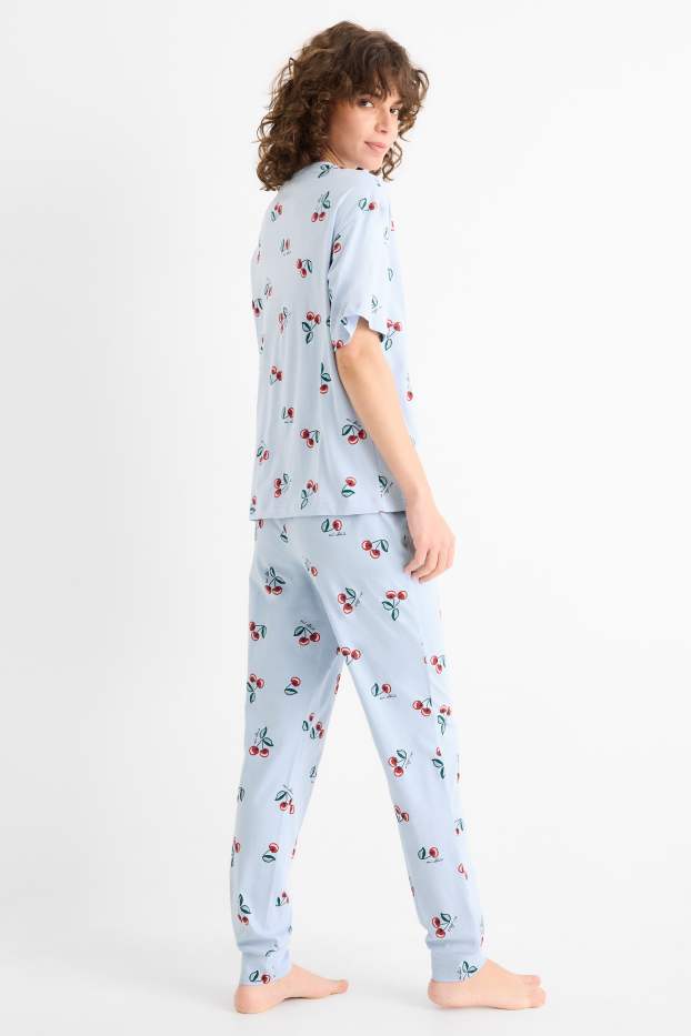 Dona - Pijama - estampat - blau clar
