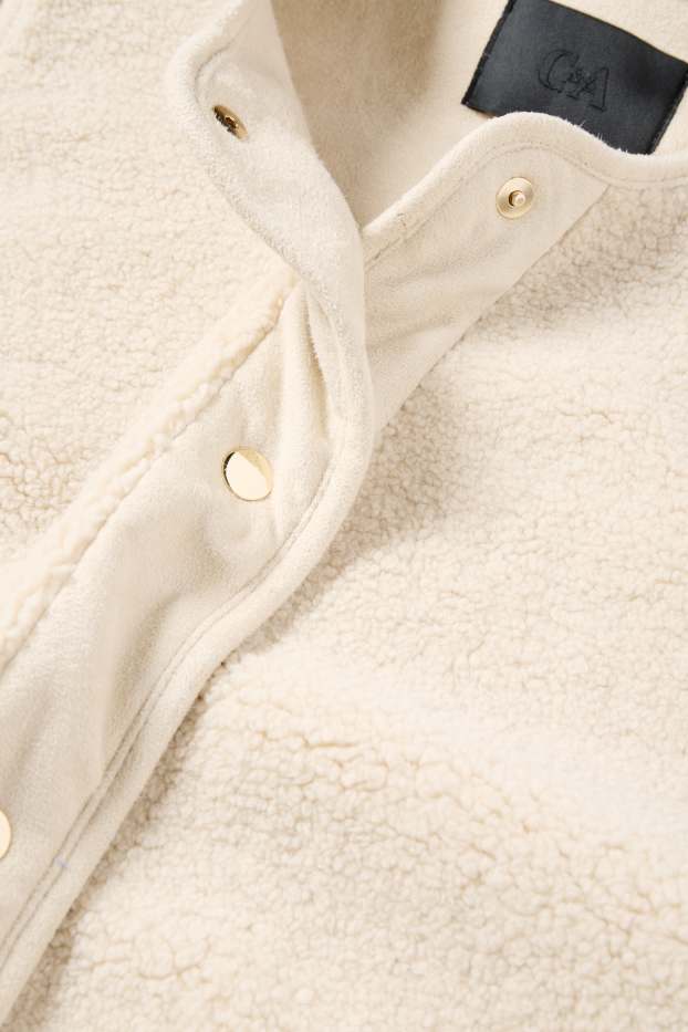 Dámské - Teddy vesta - světle béžová