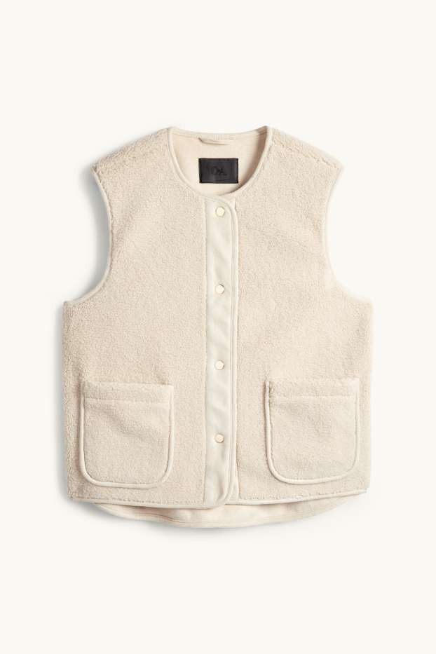 Dámské - Teddy vesta - světle béžová