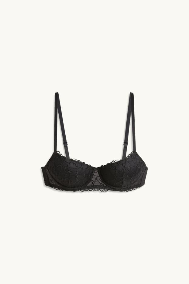 Femmes - Soutien-gorge avec armatures - DEMI - ampliforme - noir