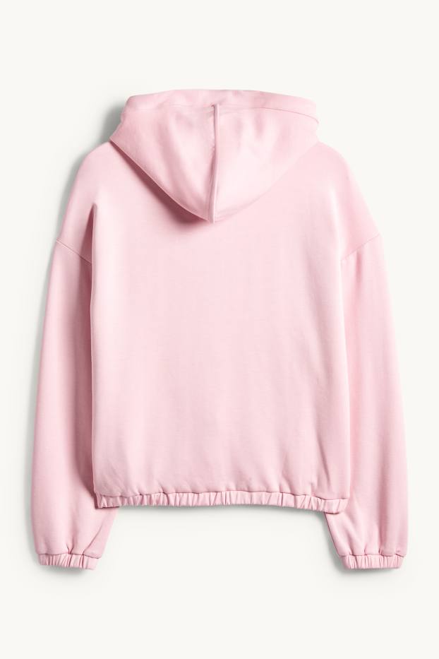 Damen - Sweatjacke mit Kapuze - rosa
