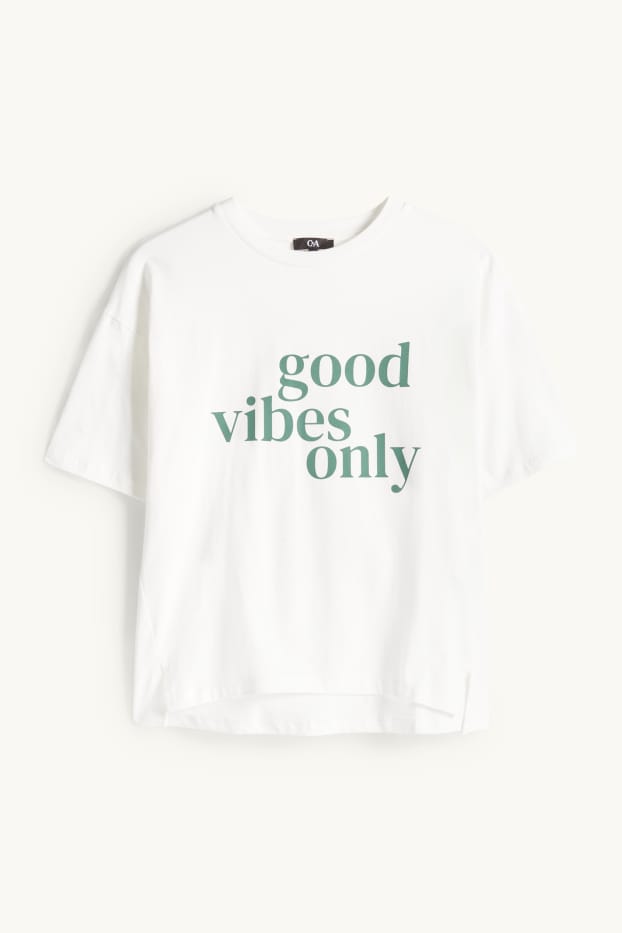 Donna - T-shirt - regular fit - bianco