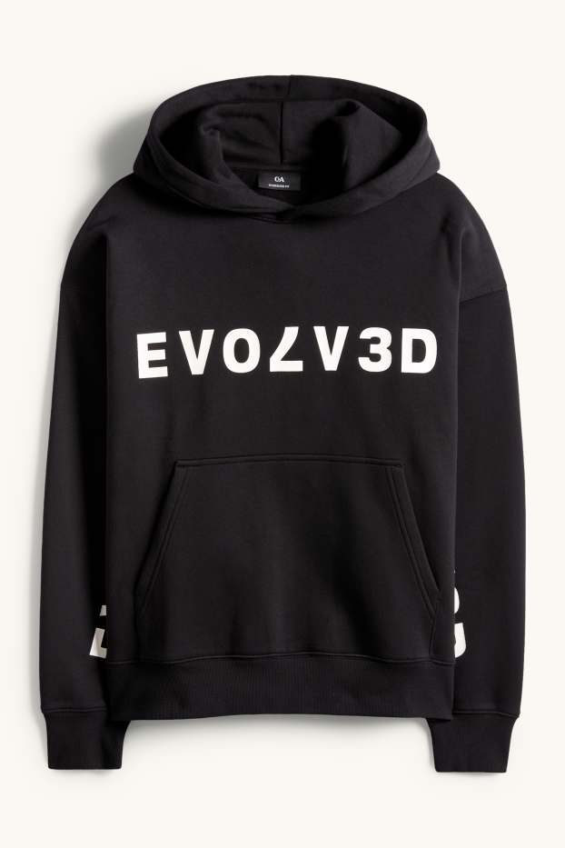 Bărbați - Hanorac supradimensionat - negru