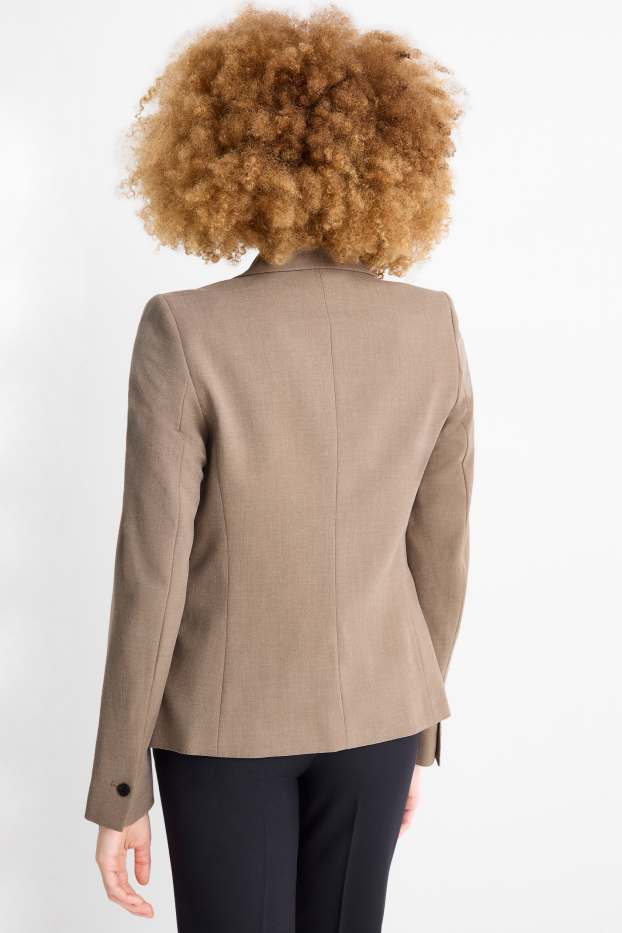 Dames - Business-blazer - getailleerd - taupe