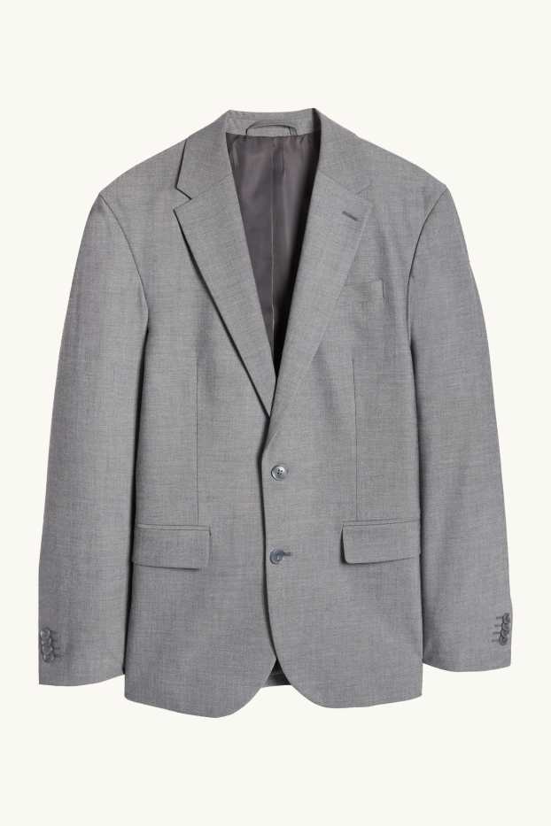 Uomo - Giacca coordinabile - regular fit - tessuto elasticizzato - grigio