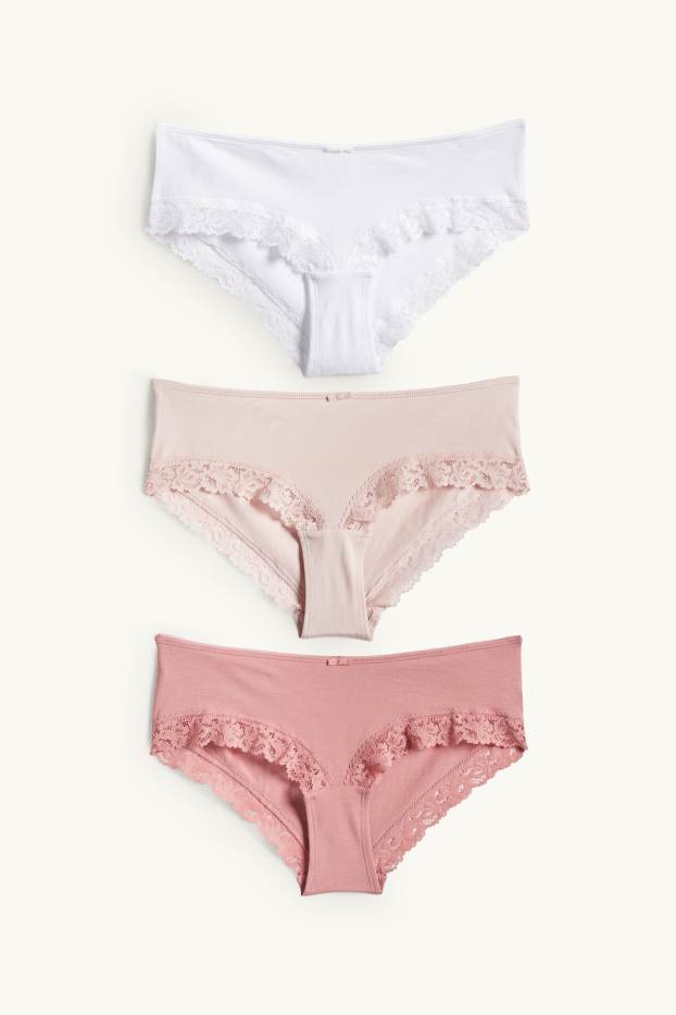 Dona - Paquet de 3 - calces - rosa