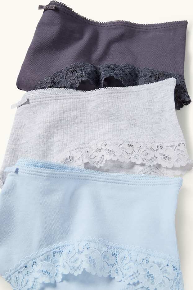 Dona - Paquet de 3 - calces - blau/gris