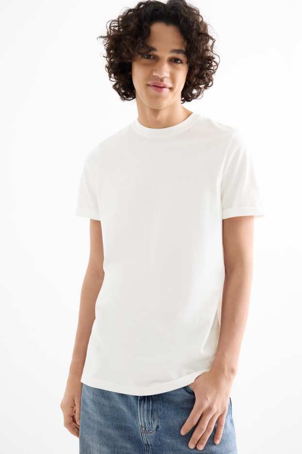 Heren - T-shirt - regular fit - wit