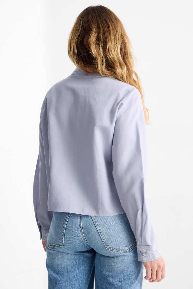 Damen - Bluse - hellblau