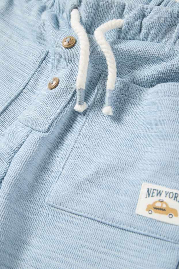 Bébés garçons - Auto - pantalon de jogging pour bébé - finition texturée - bleu clair