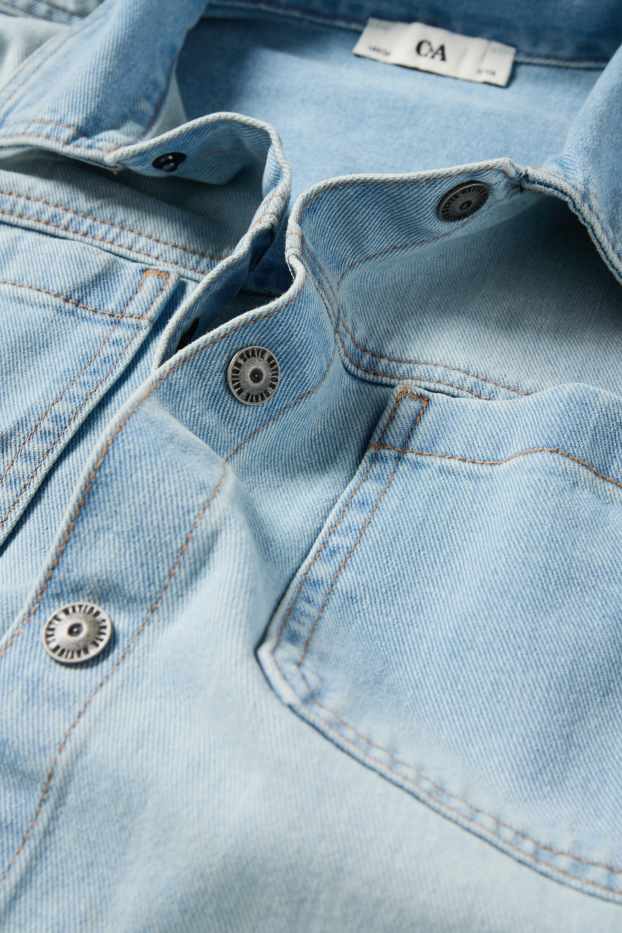 Kinderen: jongens - Spijkerblouse - jeanslichtblauw