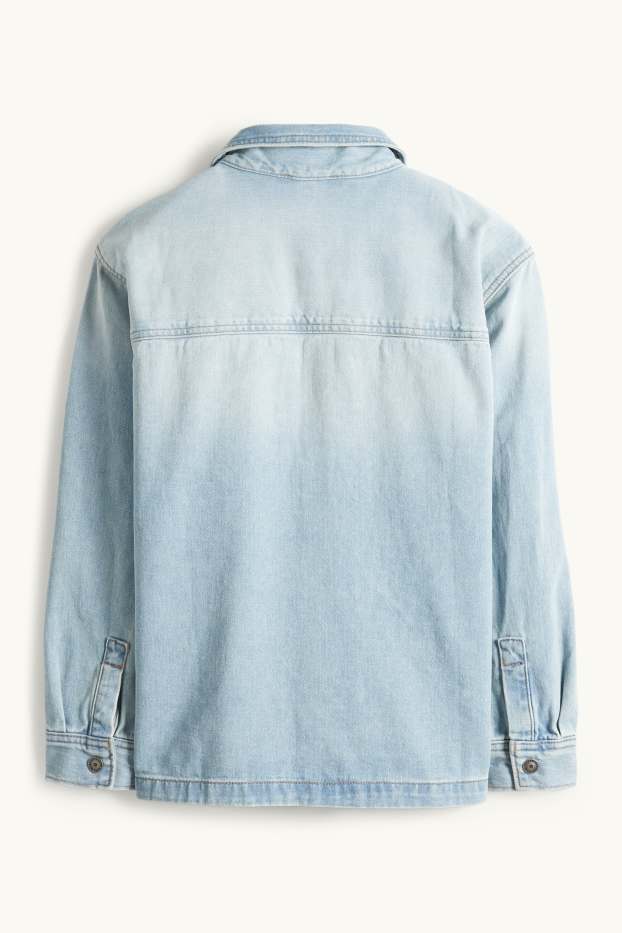 Kinderen: jongens - Spijkerblouse - jeanslichtblauw