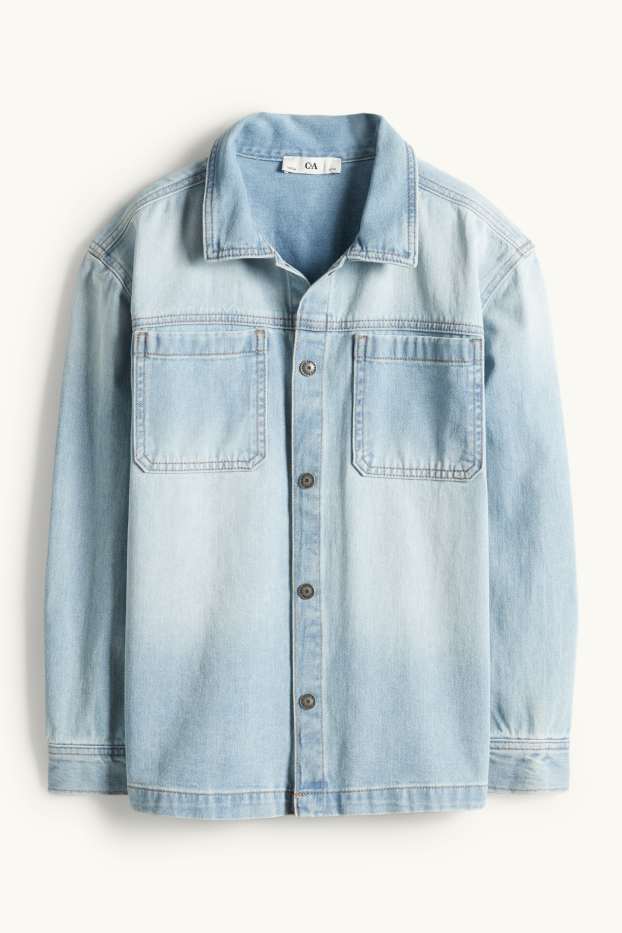 Kinderen: jongens - Spijkerblouse - jeanslichtblauw