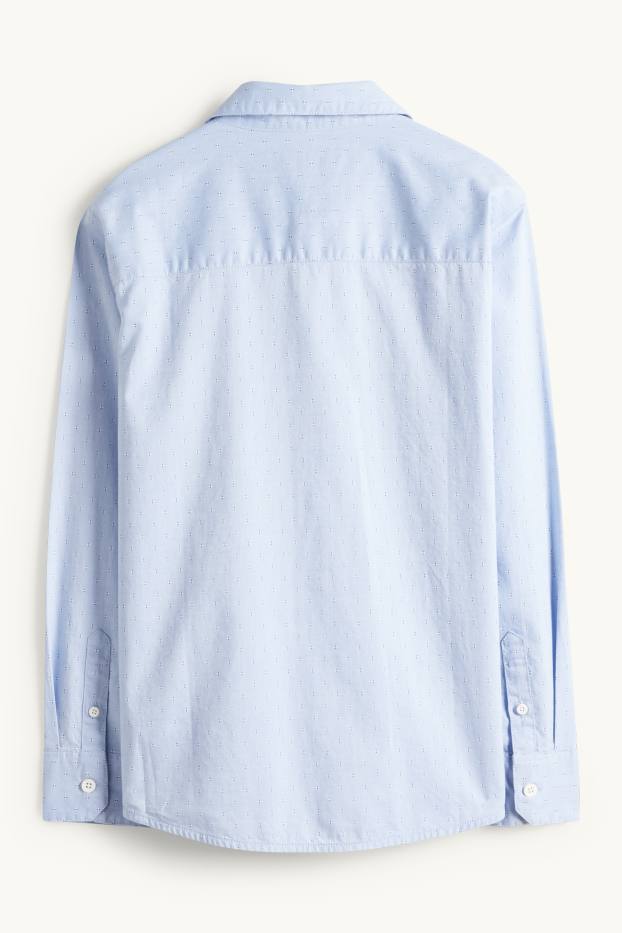 Bambini - Camicia - stampa minimal - azzurro